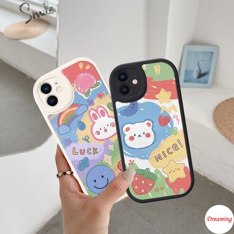 Ốp lưng điện thoại cho Redmi Note 11 11S 10 10S 9S 9 8 7 10C 10A 9C 9A 9T X3 NFC GT M3 Pro 5G 4G Oval Big Eye Soft Phone Case Motif Nice Luck Rainbow