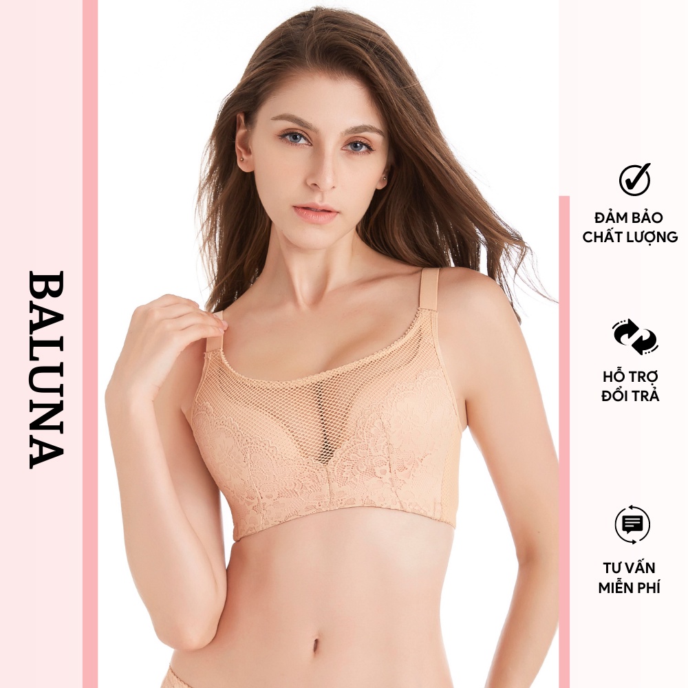 Áo bra ren nữ nâng ngực bigsize có mút ngực 2 dây BALUNA AL40