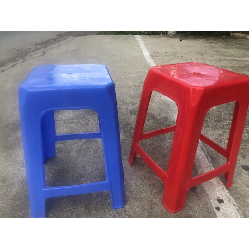ghế đẩu nhựa cao việt nhật, ghế đôn cao 45cm nhựa dày xanh _ CM hoa