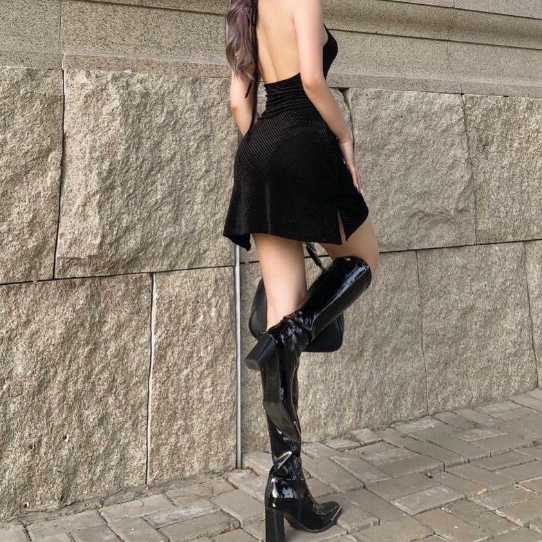 ĐẦM BODY YẾM XẺ TÀ VẢI NHUNG SIÊU SANG #LYIE