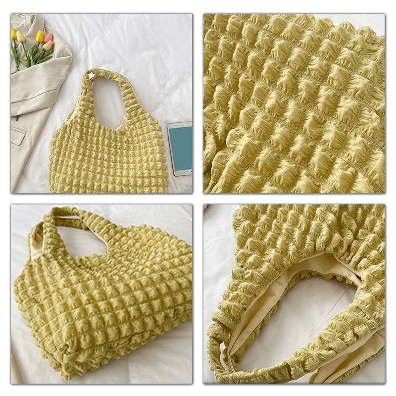 Menas Túi Đeo Vai Vải canvas Sức Chứa Lớn Màu Trơn Họa Tiết Hoa Thời Trang Dễ Phối Đồ