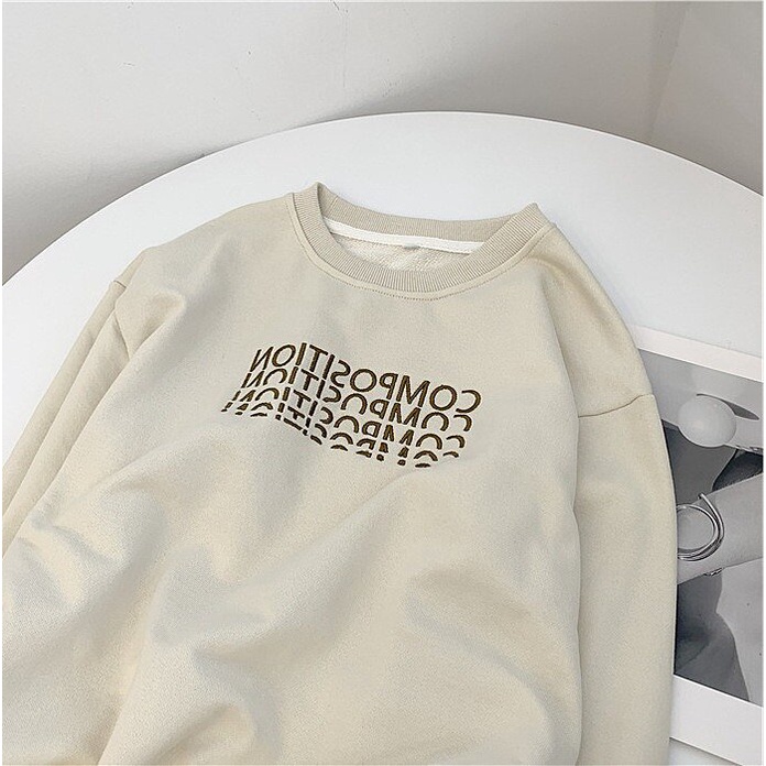 Áo sweater COMPOSITION dài tay, áo nỉ nữ form đẹp - tunghastore39
