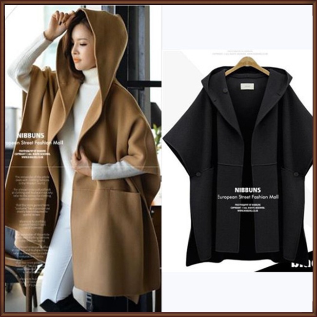 Áo Khoác Gió Dáng Dài Có Mũ Trùm Đầu Thời Trang Mùa Đông Cổ Điển Cho Nữ
