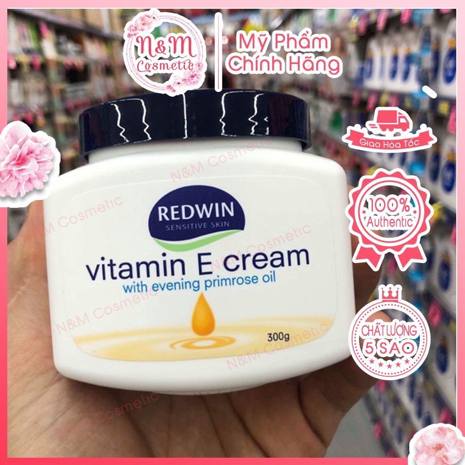 Kem dưỡng Redwin Vitamin E Cream Dưỡng Da, Nứt Nẻ 300g ÚC
