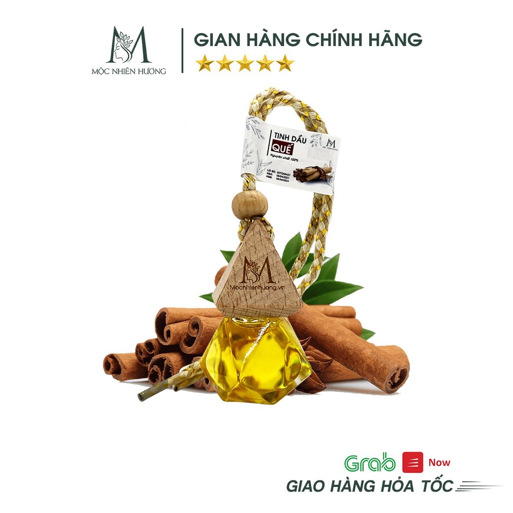 Tinh dầu treo xe ô tô nguyên chất 100% Mộc Nhiên Hương giúp thơm xe, khử mùi, chống say xe, thay thế nước hoa hiệu quả