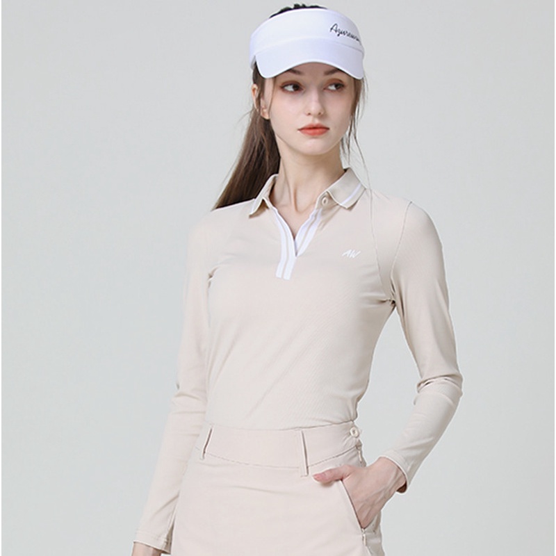 Set váy áo Azureway siêu xinh áo golf nữ thu đông tay dài chất liệu mềm mịn, váy chữ A cao cấp  - HC GOLF