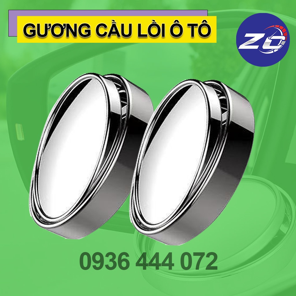 Bộ 2 gương cầu lồi ô tô 360 độ cao cấp, gương chiếu hậu xe hơi , kính lồi gắn gương oto xóa điểm mù