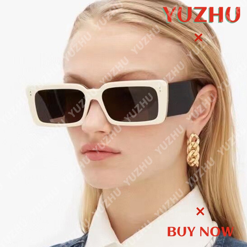 (YUZHU) Kính Mát Gọng Vuông Oversize Màu Kẹo Thời Trang Phương Tây