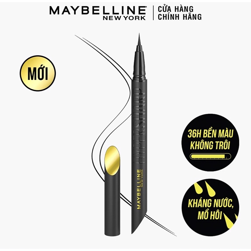 Bút kẻ mắt lâu trôi 36h Maybeline Hyper Sharp
