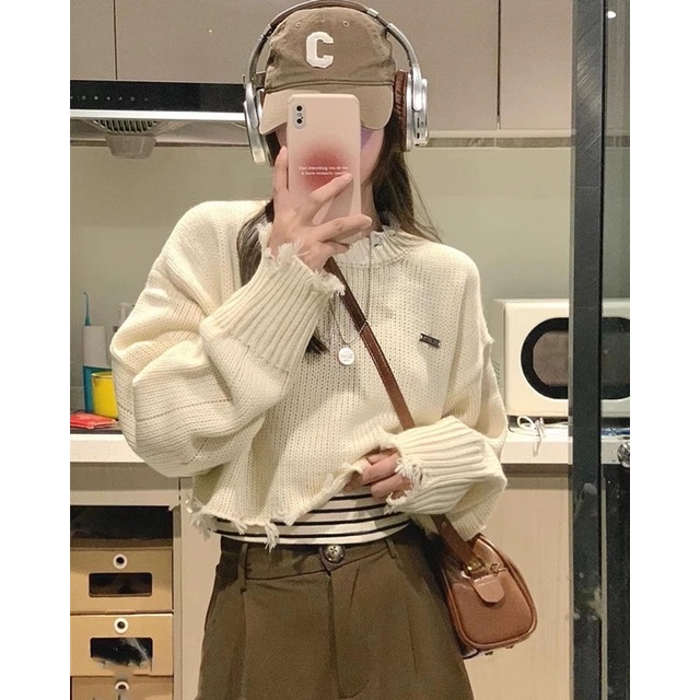 Áo croptop len ( có sẵn )