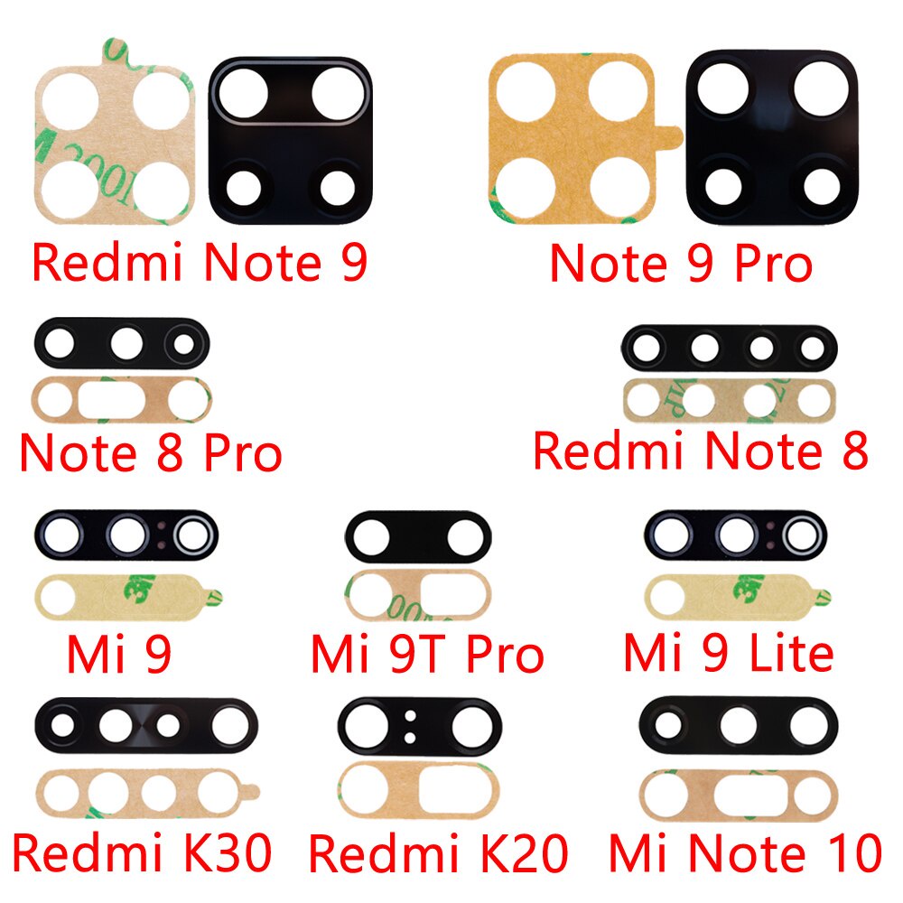 Ốp Điện Thoại Mặt Kính Sau Bảo Vệ Camera Cho Xiaomi Redmi Note 8 9 Pro 9s 10 Redmi K20 K30 Pro Mi 9 SE 9T 10