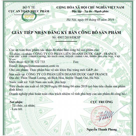 Viên uống  đại tràng mới G&P - Giải pháp mới cho người bị đại tràng - Tăng cường chức năng hoạt động hệ tiêu hóa - lọ 60
