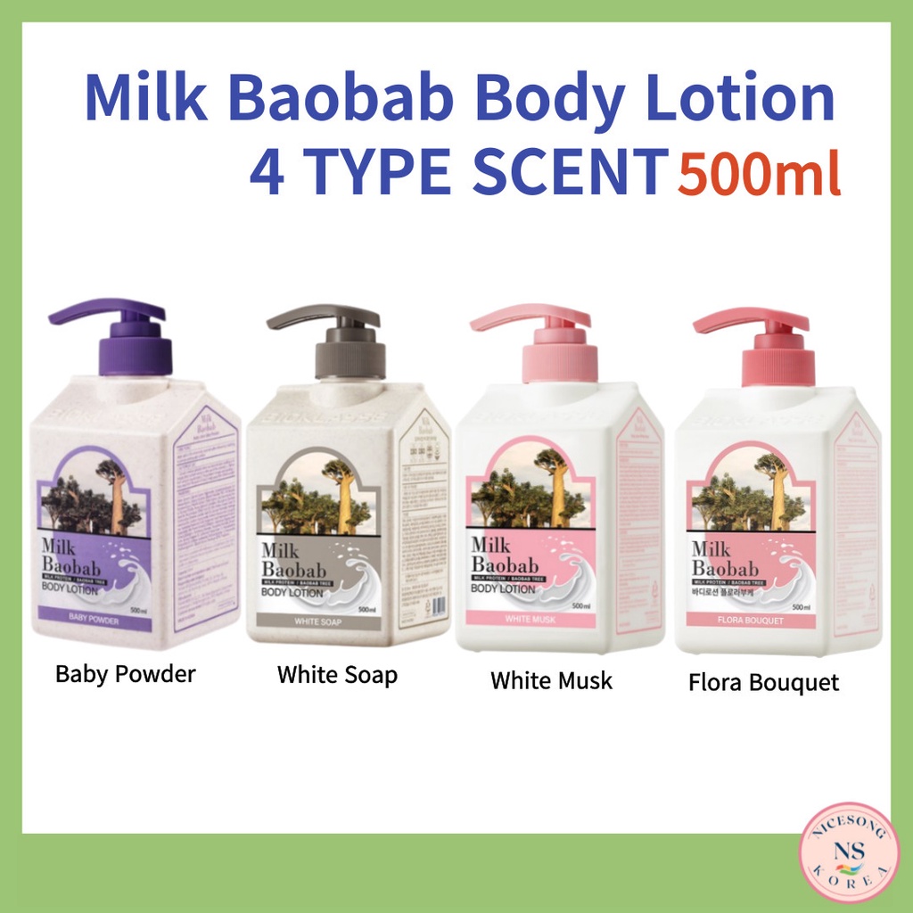 Sữa Dưỡng Thể Baobab 4 Mùi Hương Sữa Baobab 500ml