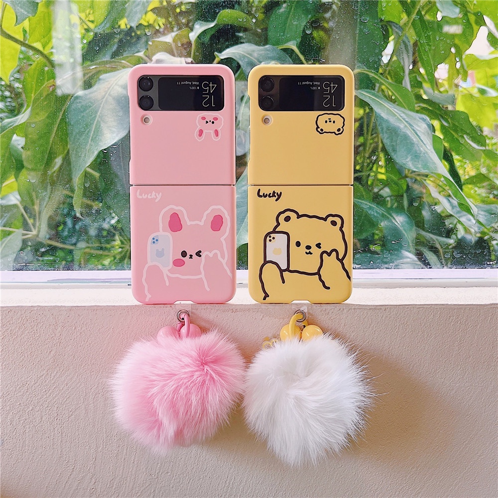 Ốp Điện Thoại Chống Sốc Hình Tai May Mắn Cho Samsung Galaxy Z Flip 4 Z Flip 3 5G