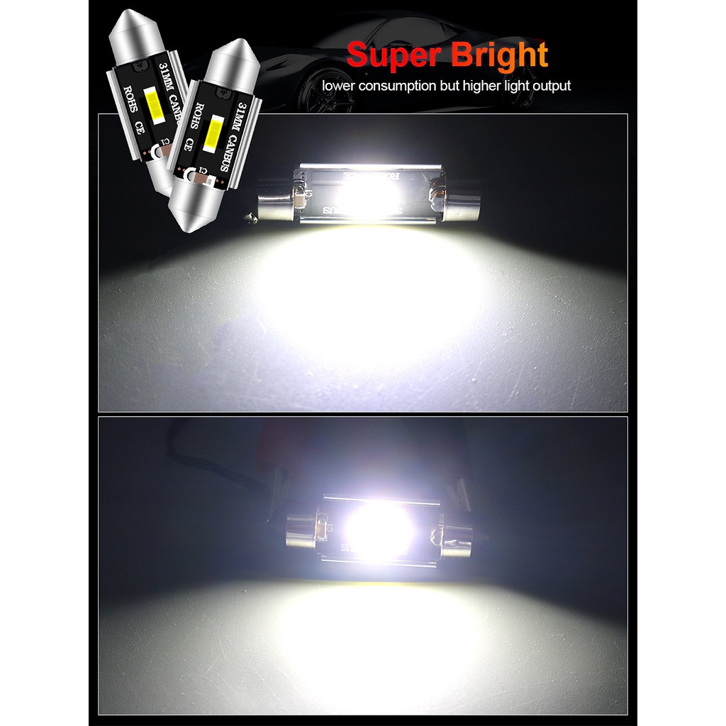 Bóng LED trần xe hơi chip CSP 1860 festoon Canbus F1860-1 Cao Cấp Siêu Sáng 31mm, 36mm, 39mm, 41mm