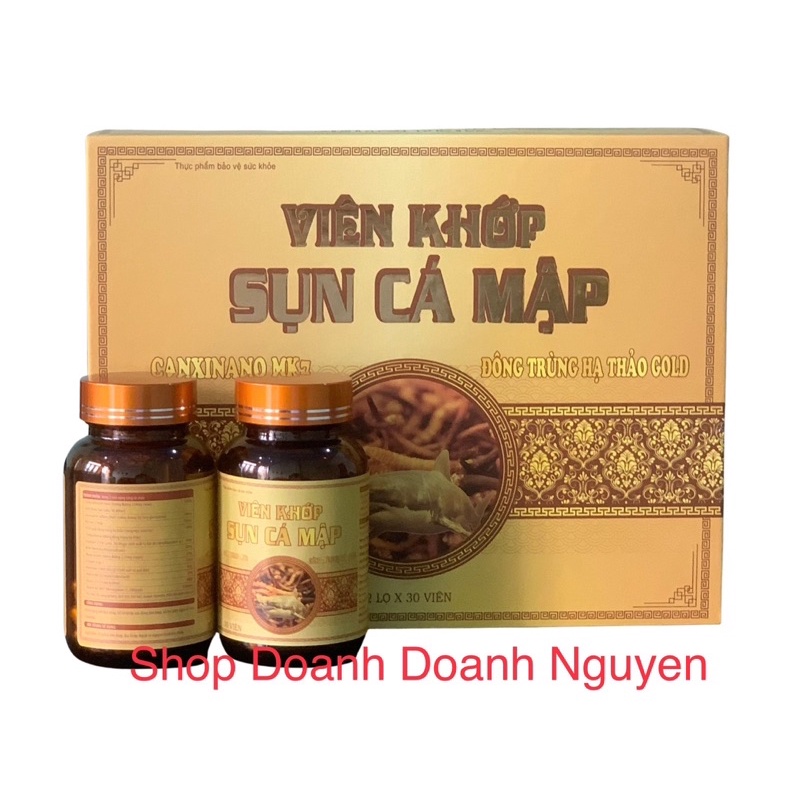 Viên khớp Sụn cá mập , hộp 2 lọ * 30 viên, hỗ trợ giảm các triệu chứng đau nhức xương khớp, thoái hoá khớp
