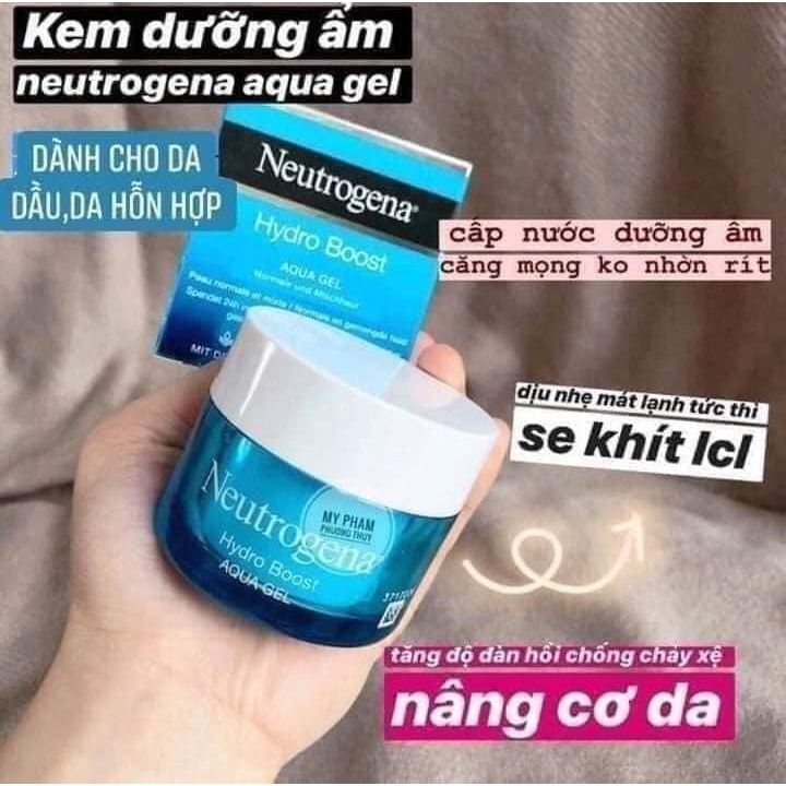 Kem Dưỡng Ẩm Neutrogena Hydro Boost Water Gel Cream 50g Và 15g Mini Chính Hãng - Netrogena Aqua Gel Cho Da Dầu Mụn, khô