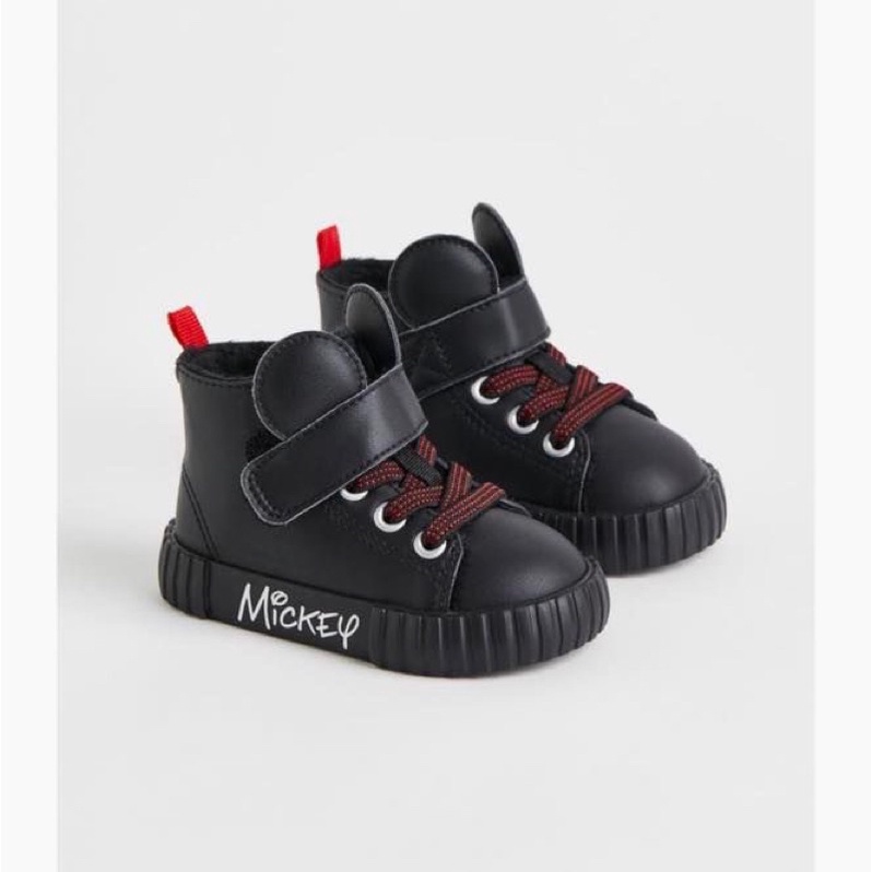 Giày Mickey đen H&M sz 18/19