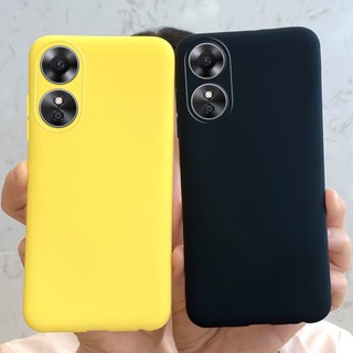 Ốp Điện Thoại TPU Silicon Mềm Màu Kẹo Trơn Cho OPPO A17 A17K 2022 A17 A 17 17k 4G