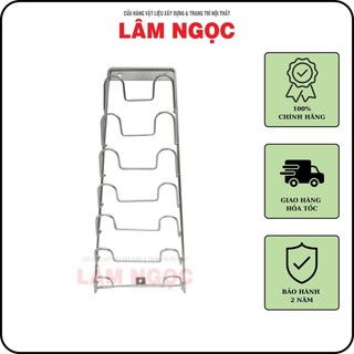 Kệ treo vung nắp xoong nồi 100% inox 304 gắn tường, kệ để nắp nồi - hiệu inox hùng vương