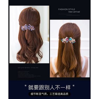 Kẹp tóc kiểu đính đá pha lê
