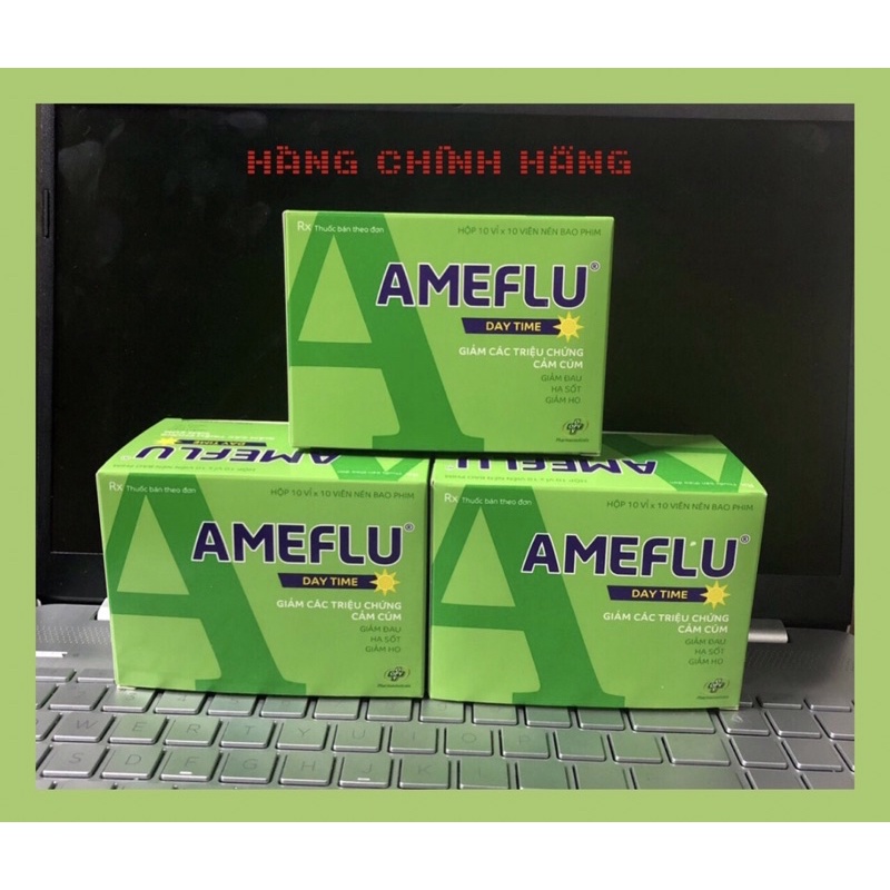 Vỉ 10 viên Ameflu day time. hộp 10 vỉ