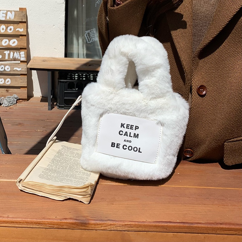 Túi Xách bucket Phủ Bông Mềm Mại Thời Trang Nữ Sành Điệu