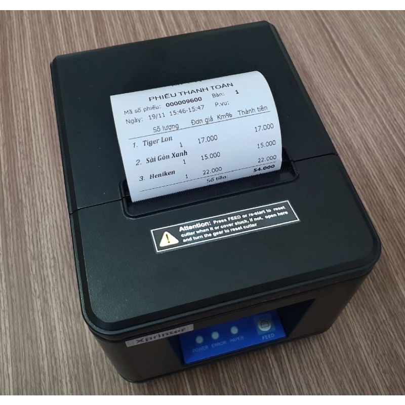 Máy in hoá đơn, máy in bill Xprinter A160 cổng kết nối USB - Lan ( Wifi )