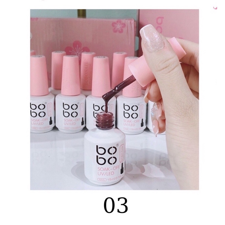 Sơn lẻ.Sơn gel thạch Bobo chính hãng 12 màu. chất đậm đặc,bám móng, màu lên chuẩn  - Phụ kiện đồ nail