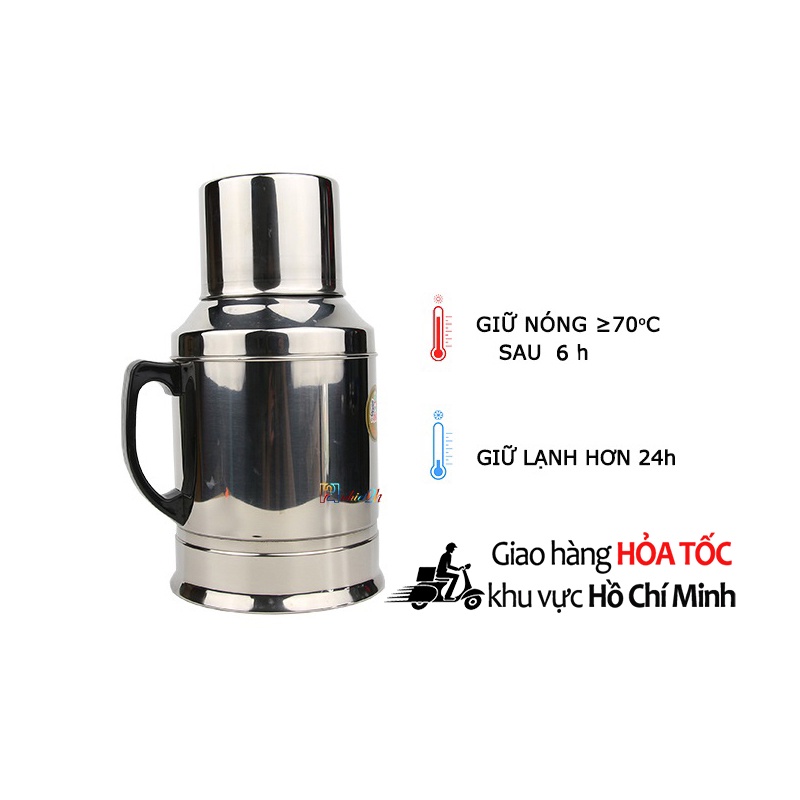 Bình thủy 1 Lít - Phích inox BODY 1 Lít - HP 118 - Phúc Minh THP