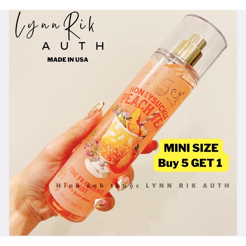 HONEYSUCKLE PEACH TEA - Xịt Thơm Toàn Thân Body Mist Bath & Body Works