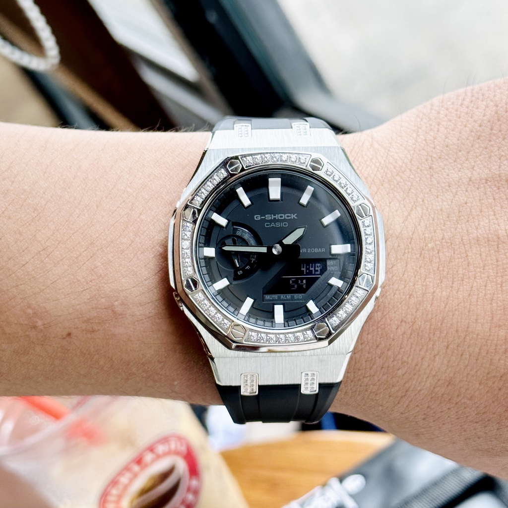Đồng hồ nam dây nhựa Casio G Shock GA 2100G Viền Diamond