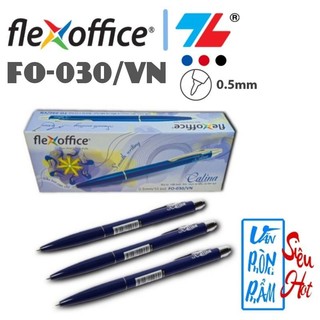 Bút bi calina/flexoffice/thiên long fo-030/vn, 10 cây/hộp