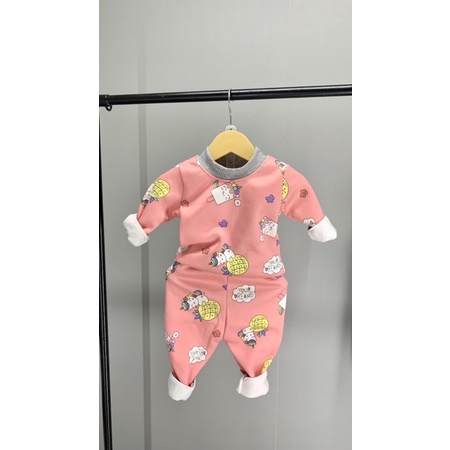 Bộ thu đông nỉ bông cho bé trai bé gái, chất vải bông dày dặn ấm áp cho bé