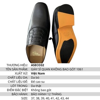 GIÀY SĨ QUAN KHÔNG BAO GÓT 1061
