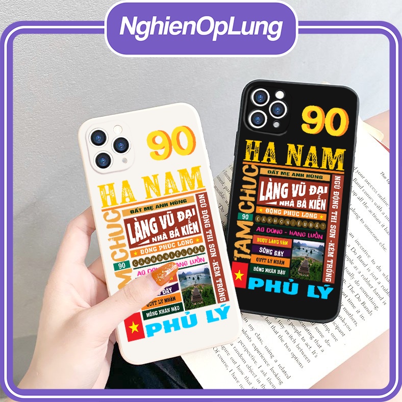 Ốp iphone ốp lưng iphone viền vuông Tỉnh thành Hà Nam 90 độc đáo dành cho ip6 đến ip14promax- li083