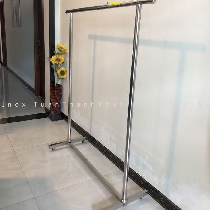 Sào phơi đồ INOX đơn 1 Sào - Loại túi lắp ráp cao cấp có bánh xe - INOX TUẤN THÀNH PHÁT