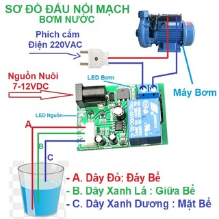 Mạch bơm nước tự động bơm nước ne555