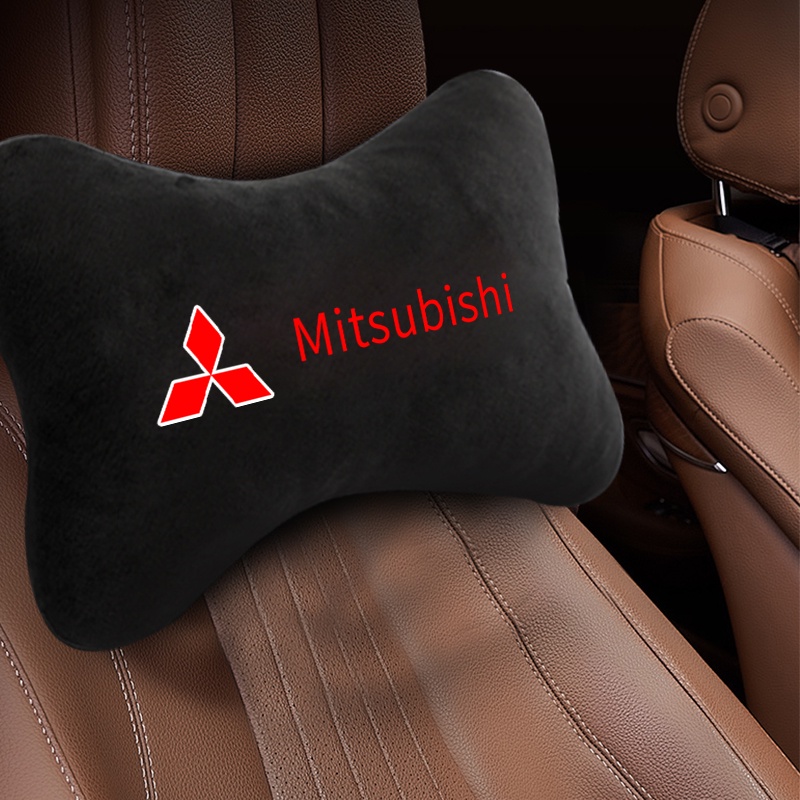 1 Gối Tựa Đầu Thoáng Khí In Logo Xe Hơi Mitsubishi ASX Lancer EX Pajero Outlander L200 EVO