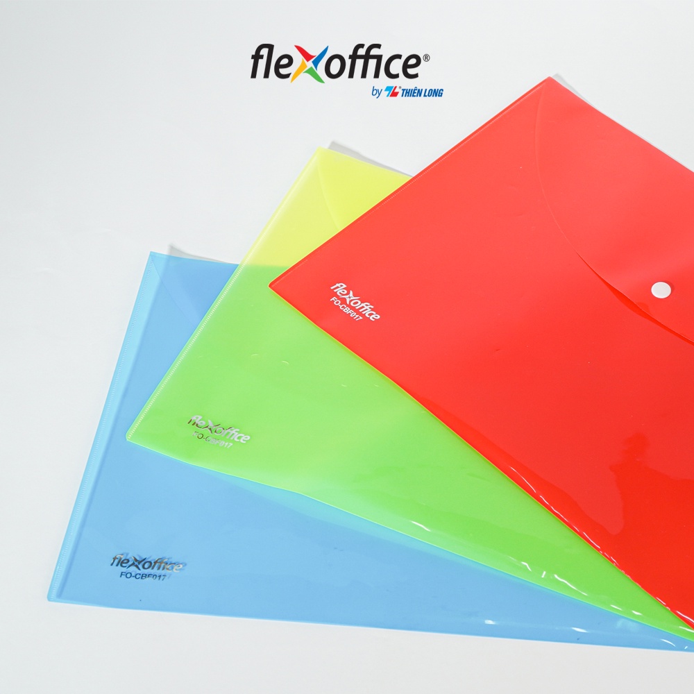 Combo 3 màu Bìa nút F4 Thiên Long Flexoffice FO-CBF017