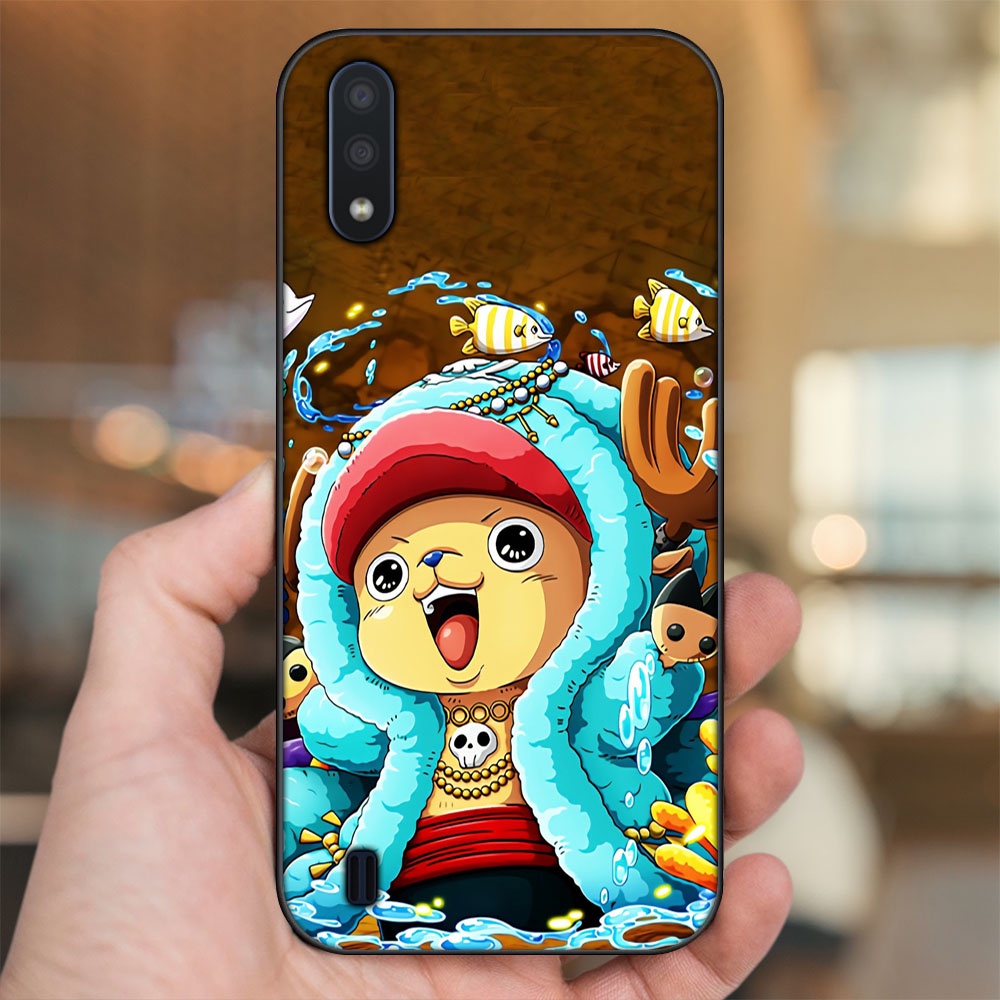 Ốp lưng Samsung A01 viền đen in hình Chopper One Piece Đảo Hải Tặc