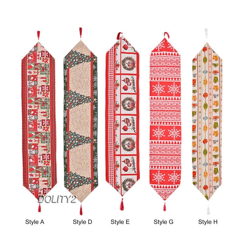 [Dolity2] Khăn Trải Bàn Giáng Sinh Đa Năng Có Thể Tái Sử Dụng Cho Bữa Tiệc