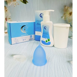 Cốc nguyệt san HerCup kèm cốc tiệt trùng + Gel rửa