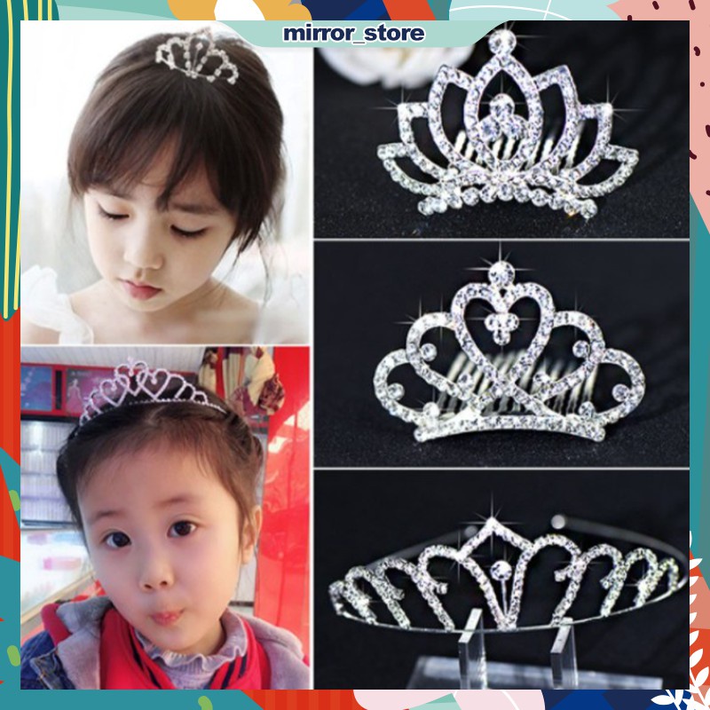 Kẹp Tóc Vương Miện Đính Đá Dễ Thương Cho Bé