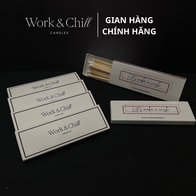 Diêm dài chuyên dụng dùng cho nến thơm Work & Chill 11cm