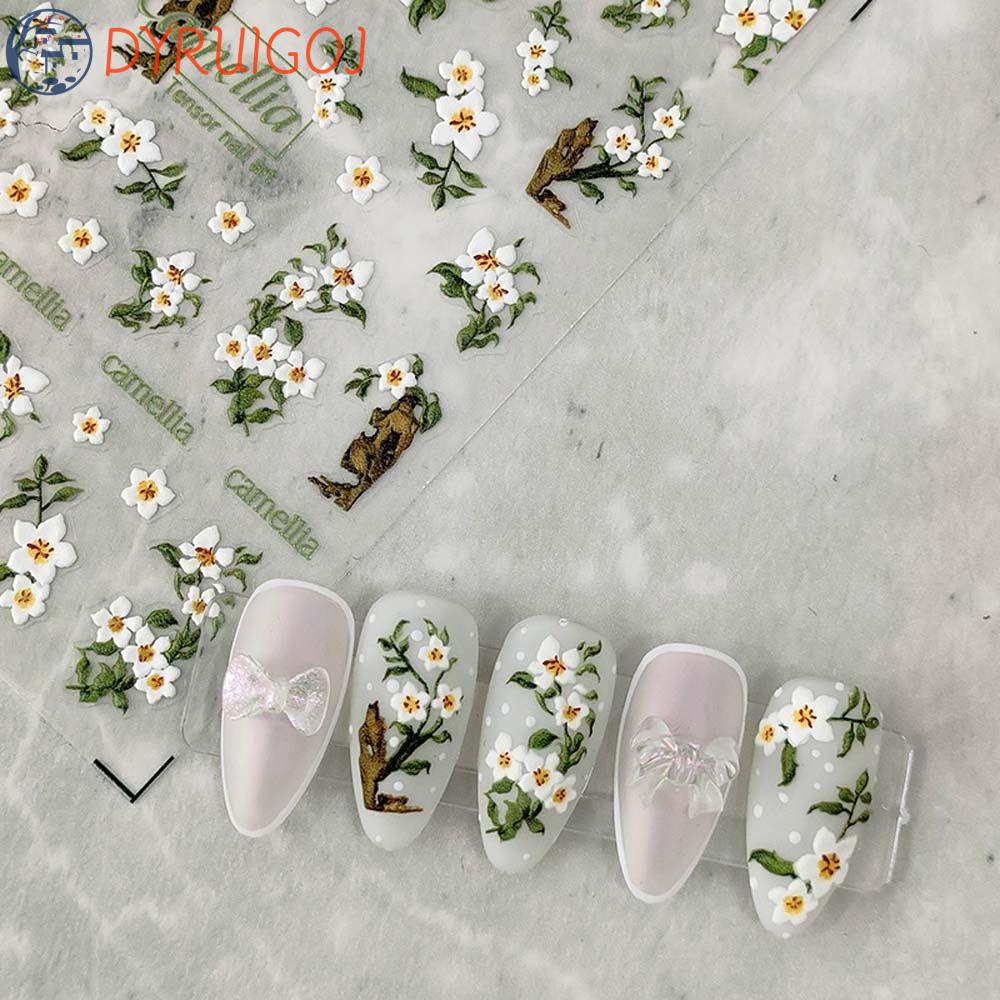 Miếng Dán Trang Trí Móng Tay Hình Cây Xương Rồng / Hoa Thời Trang