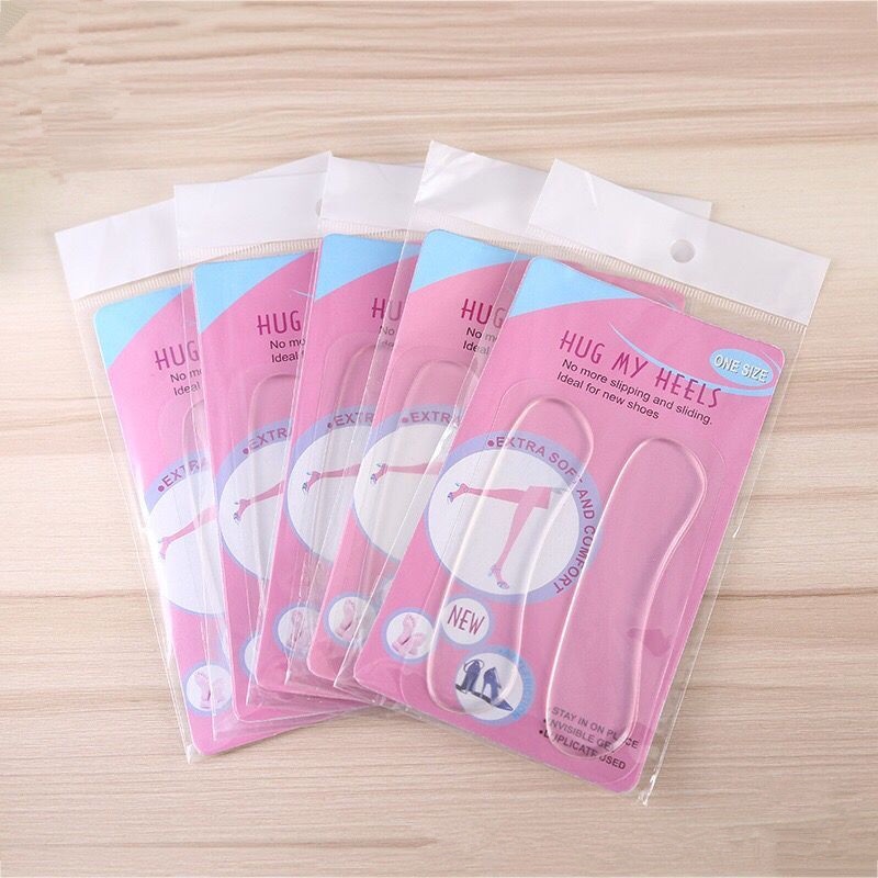 Bộ 2 miếng lót gót giày silicon HUG MY HEELS , giảm đau chân, chống nhấc gót giày, giảm đau chân, dễ dàng thoải mái