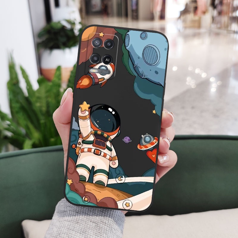 Ốp Điện Thoại Mềm Hình Phi Hành Gia Cho OPPO A54 A74 A33 A53 2020 A52 A72 A92 4G 5G