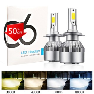 Đèn pha led h6 h7 h11 h1 hb3 h3 9005 9006 hb4 cob 3000k 4300k 6000k 8000k cho xe hơi