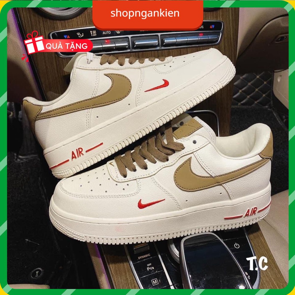 Giày Nike_Air Force 1 Nam Nữ, Giày AF1 Vệt Nâu Hàng Đẹp Full Box Đủ Size 36-43